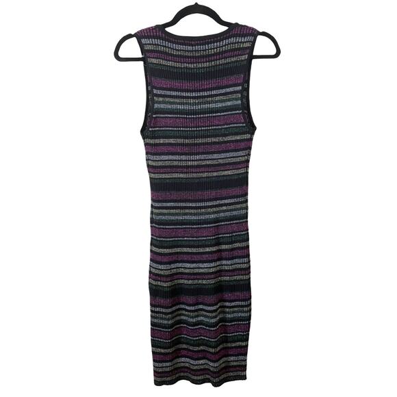 NWT Planet Gold Junior Stripe Metallic Sleeveless Mini Dress Plus Size 1X New - Picture 5 of 10